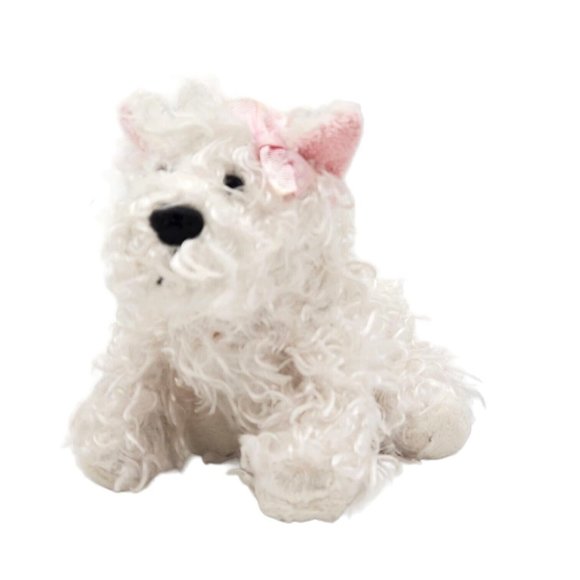 Ganz Webkinz White Terrier Dog‎ Stuffed Animal Puppy Plush Soft No Code Yorkie - Picture 1 of 6